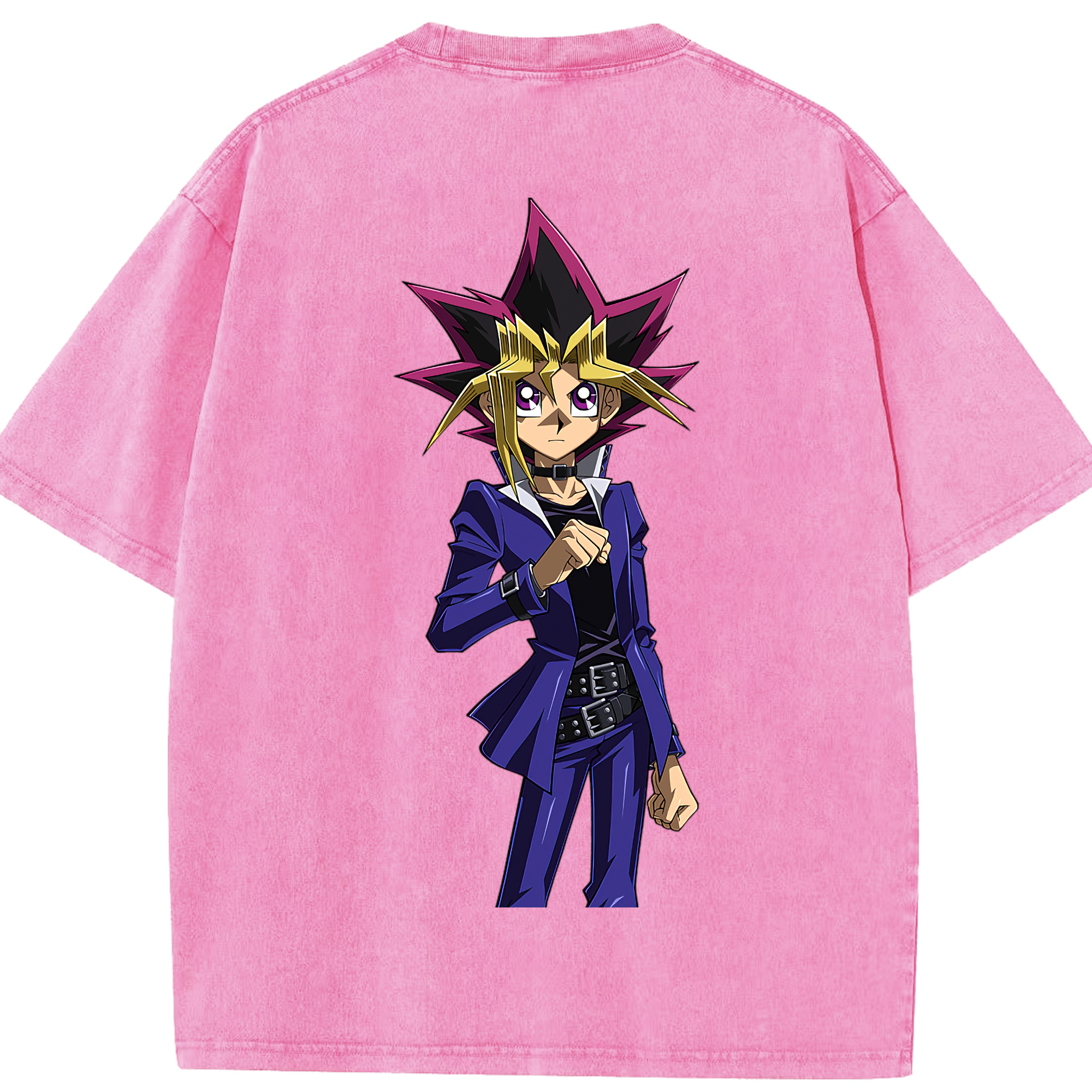 （画像用） 遊☆戯☆王 Yu-Gi-Oh! 綿100% ヴィンテージ風 半袖Tシャツ（背面プリント）